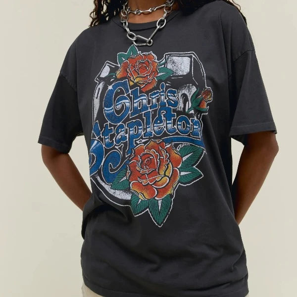 Chris Stapleton Distressed Horseshoe Merch Tee