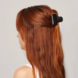 Black & Tort Puffy Claw Clip 2pc Set