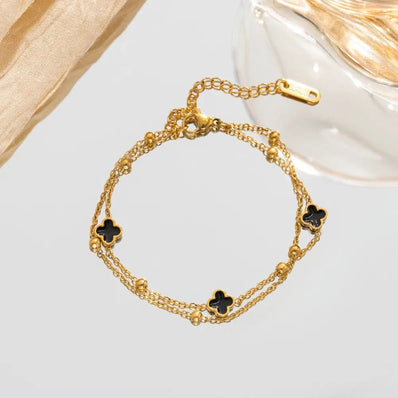 18K Stainless Steel Clover Bracelet