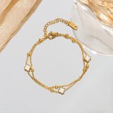 18K Stainless Steel Clover Bracelet