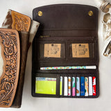 Tooled Leather Cowhide Wallet