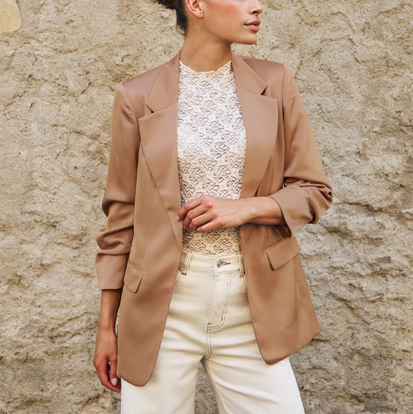 Vienna 3/4 Sleeve Crepe Blazer