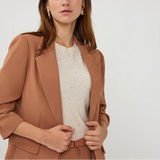 Vienna 3/4 Sleeve Crepe Blazer