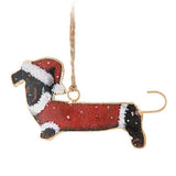 Festive Dachsund Ornament