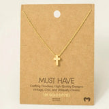 Dainty Mini Cross Pendant Necklace