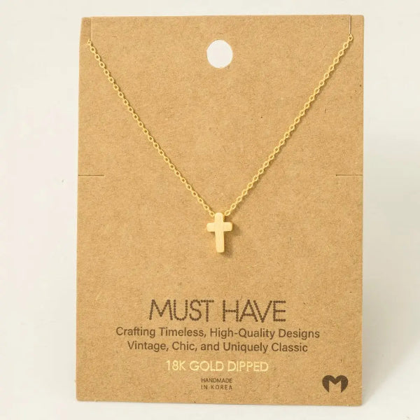 Dainty Mini Cross Pendant Necklace