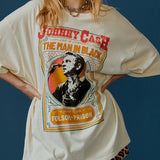 Johnny Cash Live In Concert O/S Tee