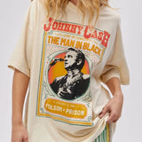 Johnny Cash Live In Concert O/S Tee