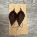 Leather Leaf Earrings