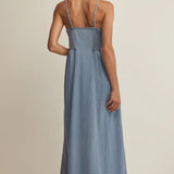 Angel Eyes Chambray Midi Dress