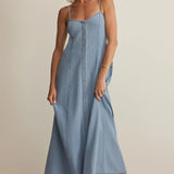 Angel Eyes Chambray Midi Dress