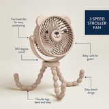 Itzy Breeze 3-Speed Stroller Fan
