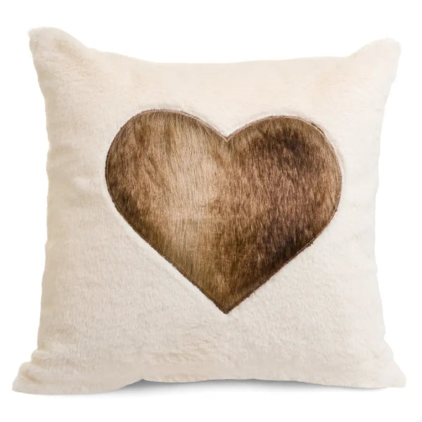 Fur Heart Cushion