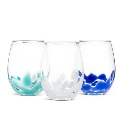 Fused Dots Stemless Wine Glass