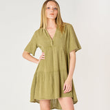 Gisele Flowy Gauze Mini Dress