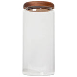 Acacia Wood Glass Jar