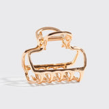 Gold Metal Puffy Claw Clip