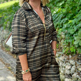 Meadow Plaid Button Up