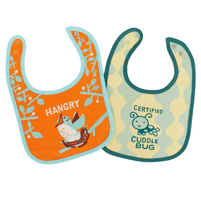 Hangry & Cuddle Bug Baby Bibs Pack/2