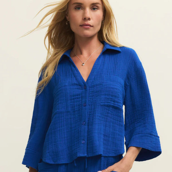 Helena Airy Button Up
