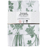Fresh Herbs Floursack Dishtowels Set/2