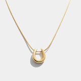 Gold Horseshoe Necklace
