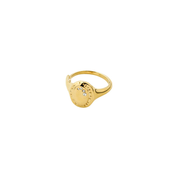 Here Crystal Signet Ring