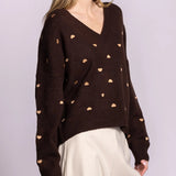 Inima Heart V-Neck Sweater