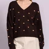 Inima Heart V-Neck Sweater
