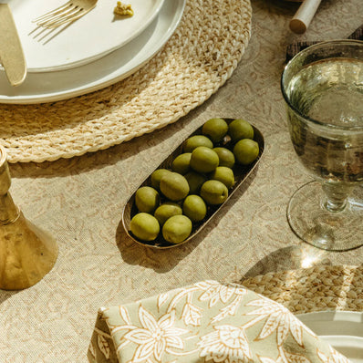 Forged Iron Oval Trays S/2