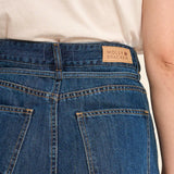 Knotted Long Denim Skirt