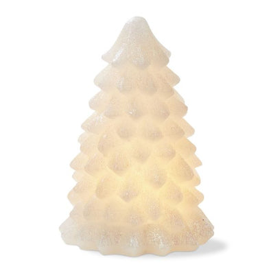 Snowy Pine Tree LED Candle