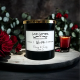 Ebony & Ivory Love Letter Candle