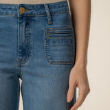 Meg High Rise Patch Pocket Wide Leg