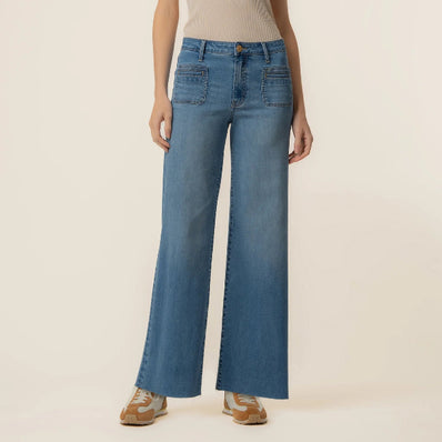 Meg High Rise Patch Pocket Wide Leg