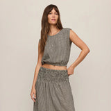 Merit Gingham Linen Top