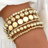 Multi Ball Bead Stretch Bracelet