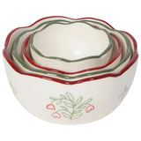 Camellia Stoneware Set/4 Nesting Bowls Assorted