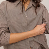 On Duty Gingham Button Up
