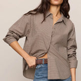On Duty Gingham Button Up