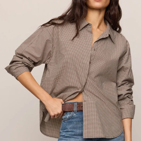 On Duty Gingham Button Up