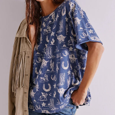 We The Free Painted Floral Tee