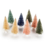 Pastel Bottle Brush Trees Set/8