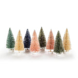 Pastel Bottle Brush Trees Set/8