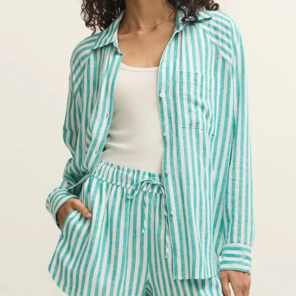 Perfect Linen Striped Top