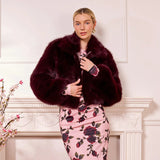Goldleaf Cropped Faux Fur Jacket