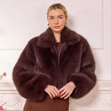 Goldleaf Cropped Faux Fur Jacket