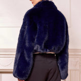 Goldleaf Cropped Faux Fur Jacket