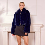 Goldleaf Cropped Faux Fur Jacket