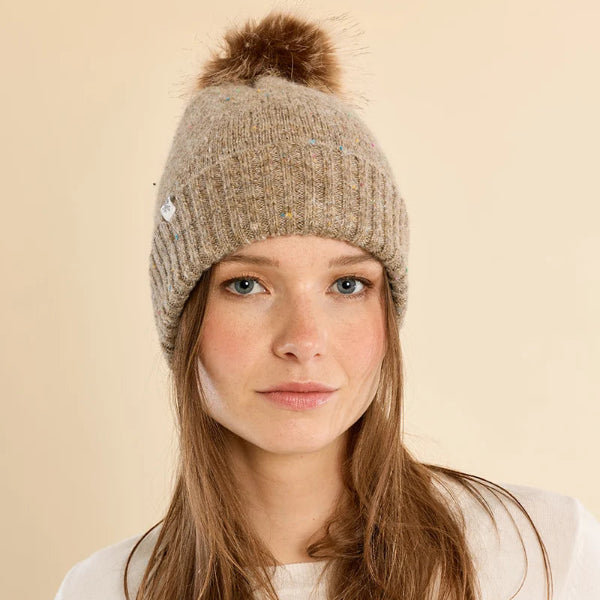 Speckled Pom Pom Toque
